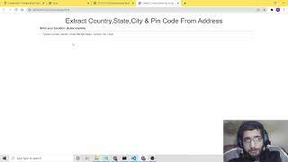 Javascript Geolocation API Project to Extract Country,State,City & Zip Code From Google Autocomplete