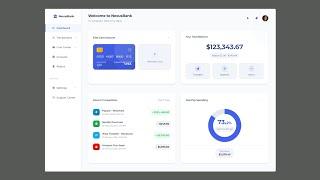 How to create Dashboard with HTML and CSS | Create Finance Dashboard with HTML and CSS
