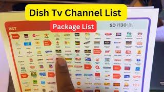 Dish Tv Channel List | Dish Tv Package List | Dish Tv All Package List | Dish Tv All Channel List