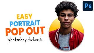 Easy Portrait Pop Out Effect in Photoshop | Put Image in Shape