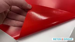 Виниловая плёнка матовая красная Reton Group / винил на авто / самоклеющаяся пленка для мебели