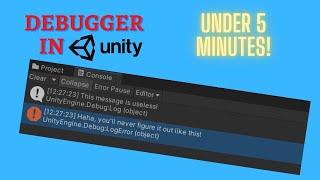 Learn to Debug Unity in under 5 minutes! | Attached Debugger