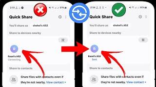 How to Fix Quick Share Not Connecting Or Not Working Problem | quick share not connecting problem