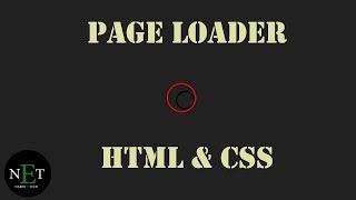 how to make page load using html and css