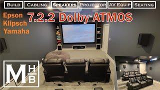 DIY 7.2.2 Dolby ATMOS 120” 4K Home Theater Tour & Build Details