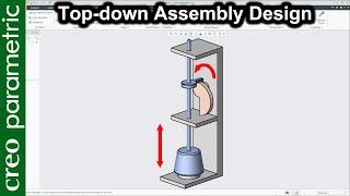 Top down design approach | Cam hammer in Creo Parametric