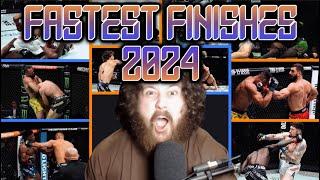 MMA GURU Reacts To The FASTEST UFC FINISHES In 2024