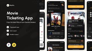 UI Design Cinema Ticketing in Figma - UI Speed Design | Week - 12