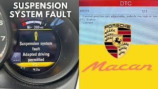 Diagnosing and resolving a Suspension System Fault on a Porsche Macan Turbo DTC Code 000284.