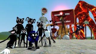 ALL CARTOON CATS VS TREVOR HENDERSON CREATURES!! Garry's Mod Sandbox