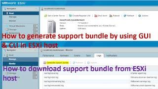 How to generate support bundle from ESXi host | How to download VMware support bundle by GUI & CLI