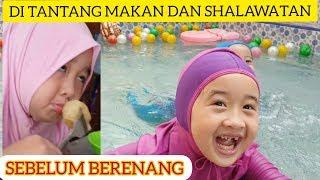 AISHWA DI TANTANG MAKAN PEMPEK BARU BOLEH BERENANG (VLOG)