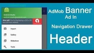 Banner Ad In Navigation Drawer Header | Android Studio Tutorial