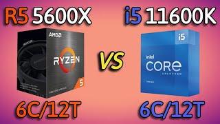 i5 11600K vs Ryzen 5 5600X - Benchmark and test in 7 Games 1080p