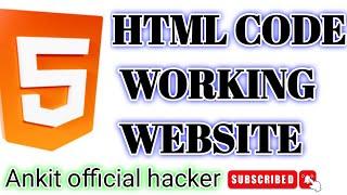 HTML CODE WORKING | WEBSITE GENERATOR | WEBSITE KAISE BANAE | WEB DEVELOPER | Ankit official hacker