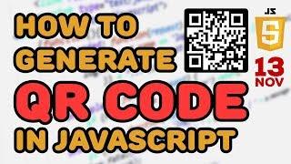 How to generate QR Code with JavaScript