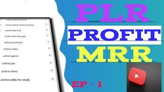 How to use Plr content !! Plr Profit Mrr: Step By Step Guide ..