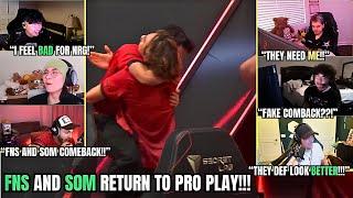 VALORANT pros and streamers react to NRG vs SEN, s0m and FNS comeback!!!