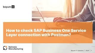 How to check synchronization between Cloud Apps and the SAP Business One Service Layer with Postman?