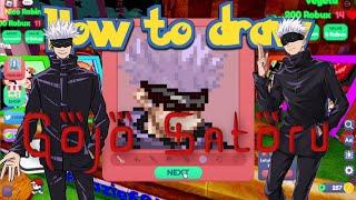 HOW TO DRAW GOJO SATORU - STARVING ARTIST / ROBLOX