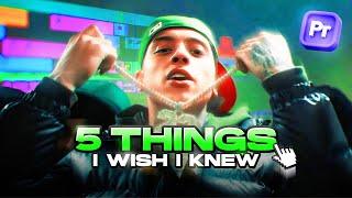 5 Things I WISH I knew sooner! Music Video Editor / Director (2024)