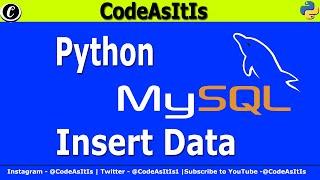 Python With MySQL Tutorial - Insert Data in MySQL Table | Learn Python Programming