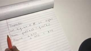 Prove that when a=qb+r, gcd(a,b)=gcd(b,r)