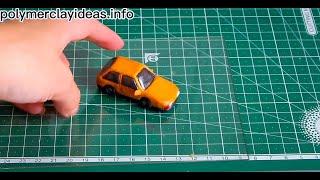 Polymer clay car, like the plasticine cartoons. Detailed tutorial.