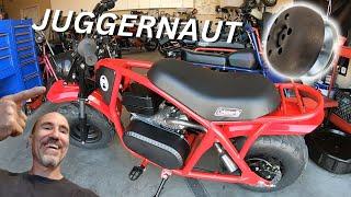 Is the Coleman B200 Mini bike faster with a Juggernaut ?