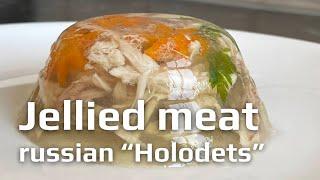 Chicken feet jellied meat recipe. Salted meat jelly with natural collagen - Holodets