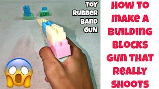 Making rubber band building blocks gun || How to make a building blocks gun that shoots rubber band