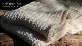 Winter Bliss Throw Crochet Pattern - EASY, COZY and FAST crochet blanket!