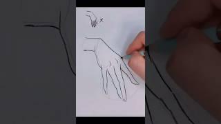 (Tutorial) How to draw anime hands so easy #tutorialdrawing #howtodraw #howtodrawmanga