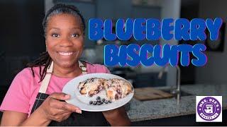 Glazed Blueberry Biscuits
