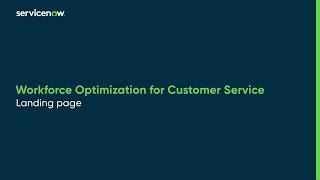 Workforce Optimization for Customer Service | Landing page