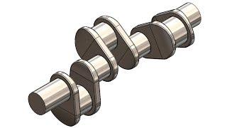 SOLIDWORKS TUTORIAL #25 || Design a Crank shaft in solidworks.