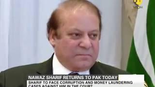 Ousted PM Nawaz Sharif returns Pakistan to face NAB cases