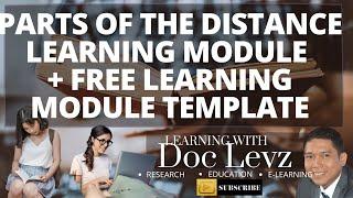 Parts of a Distance  Learning Module + Free Learning Module Template