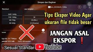 Cara Ekspor Video KineMaster Agar Ukuran file tidak besar | ekspor Video Lebih cepat di Kinemaster