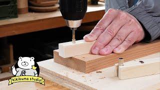 Easy Drill Guide block v.2 | No need for a drill press (subtitled)