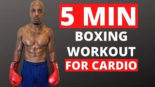 5 Minute BOXING CARDIO Workout | BOXING for Beginners | Heavy Bag Cardio