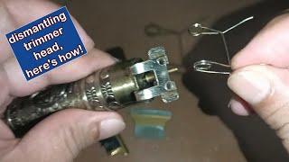 how to dismantle vintage t9 trimmer head and assemble