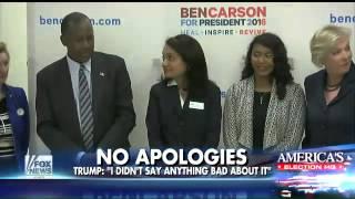 Trump refusing to apologize to Carson for religion comments