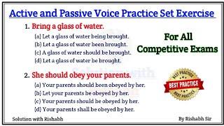 Active and Passive voice Practice set | Active and Passive voice exercise | Active and Passive voice