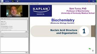 1st Lecture Kaplan Step 1 CA Biochemistry & Medical Genetics Turco Jan 6, 2014