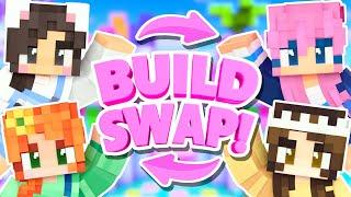 Minecraft BUILD SWAP w/ Lizzie, Shubble + Gem!