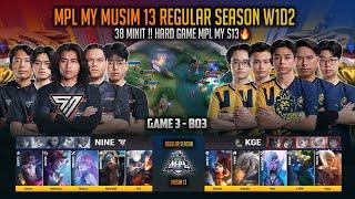 SENGIT !! 38 MINIT  NINERS VS KING EMPIRE ESPORTS GAME 3 MPL MY MUSIM 13 W1D2 MOBILE LEGENDS