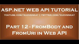 FromBody and FromUri in Web API