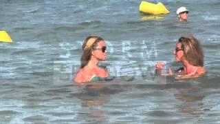 Sylvie Van Der Vaart SWIMMING in Saint Tropez