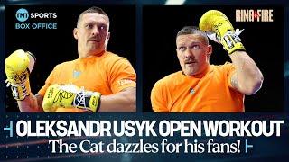  Oleksandr Usyk DAZZLES during public workout ahead of #FuryUsyk  #RingOfFire